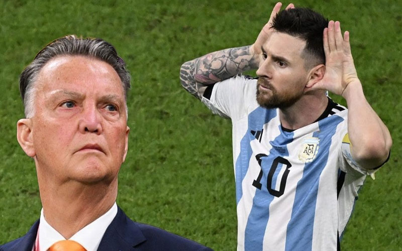 Lý giải hành động khiêu khích của Messi với Van Gaal tại World Cup 2022